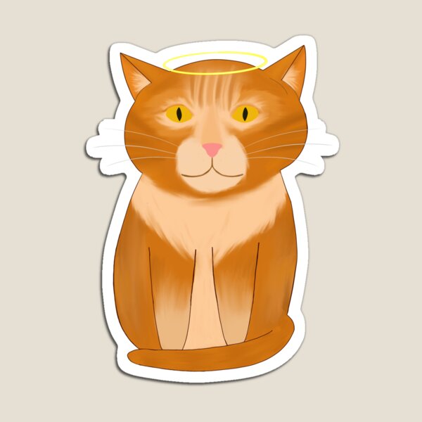 Artikelvorschau, Engel-Ingwer-Katze entworfen und verkauft von CosmoCatDesigns.