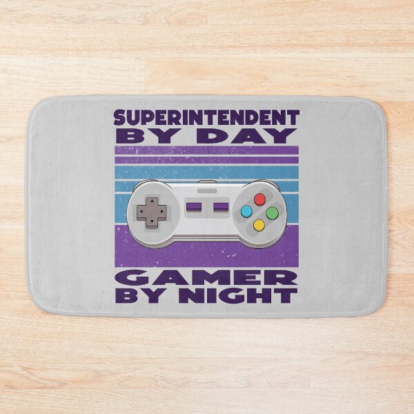 Item preview, Superintendent by day, gamer by night, dark text, overseer, funny supervisor, gamer lover gift, gaming and job title , leadership department designed and sold by SGS-.