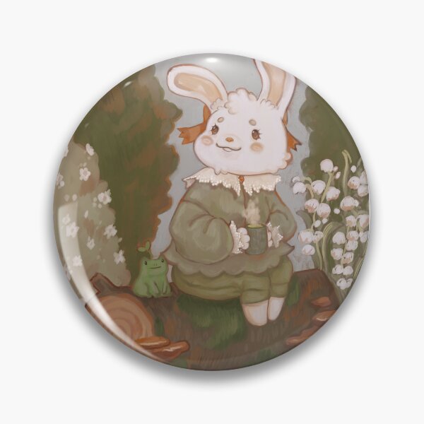 Item preview, panna and little frog cute cottage core illustration  designed and sold by glittery-ugly.