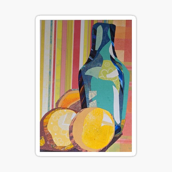 Item preview, Cut Paper Bottle & Lemons designed and sold by SXTNart.