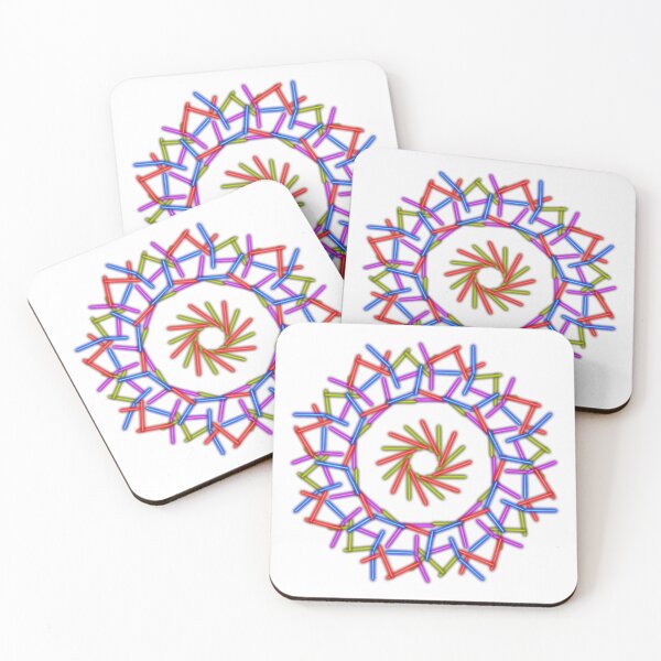 Item preview, Multicolored mandala, rainbow, abstract art designed and sold by Meo Design.