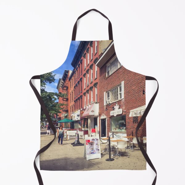 Item preview, City Street Shops Red Bricks Houses Hoboken New Jersey designed and sold by eleonoraingrid.