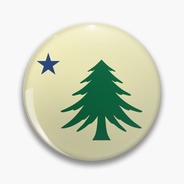 Item preview, Maine 1901 Original Tree and Star Flag designed and sold by portcitymaine.