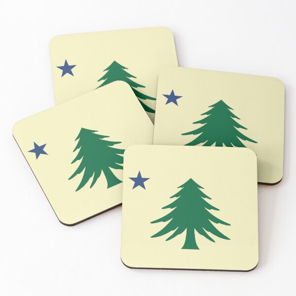 Item preview, Maine 1901 Original Tree and Star Flag designed and sold by portcitymaine.