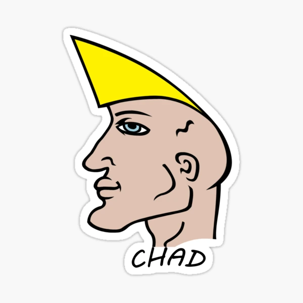 giga chad squid cartoon meme Sticker for Sale by Trexstudioarts