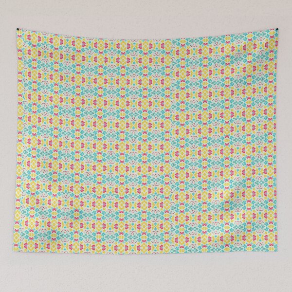 Item preview, Floral blue, red and yellow pattern designed and sold by Joturis.