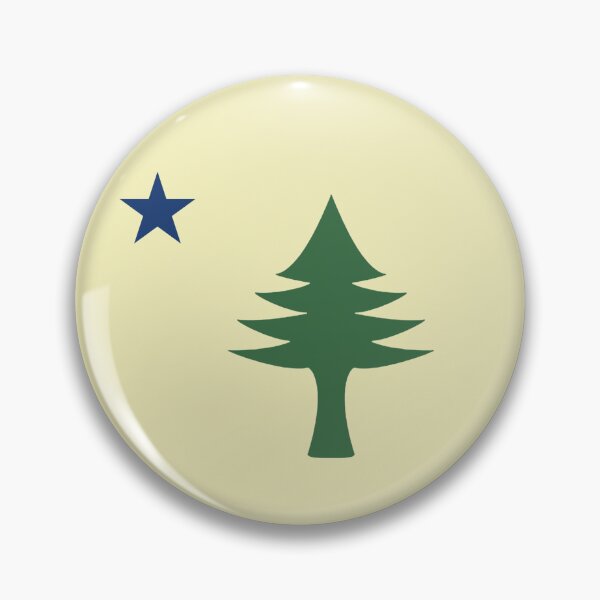Item preview, Maine 1901 Original Tree and Star Flag designed and sold by portcitymaine.