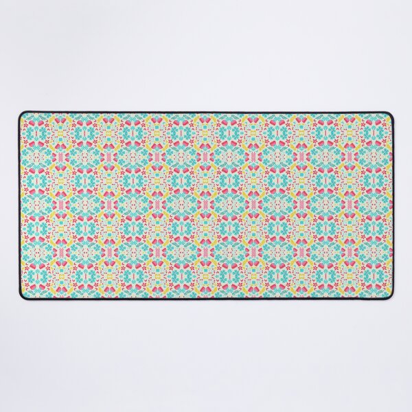 Item preview, Floral blue, red and yellow pattern designed and sold by Joturis.