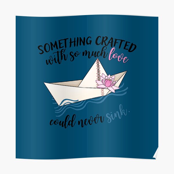 "Paper Boat Quote" Poster for Sale by AlexaElla Redbubble