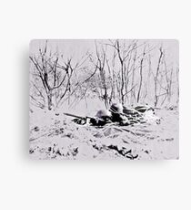 Battle of the Bulge Road Block Metal Print