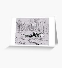 Battle of the Bulge Road Block Greeting Card