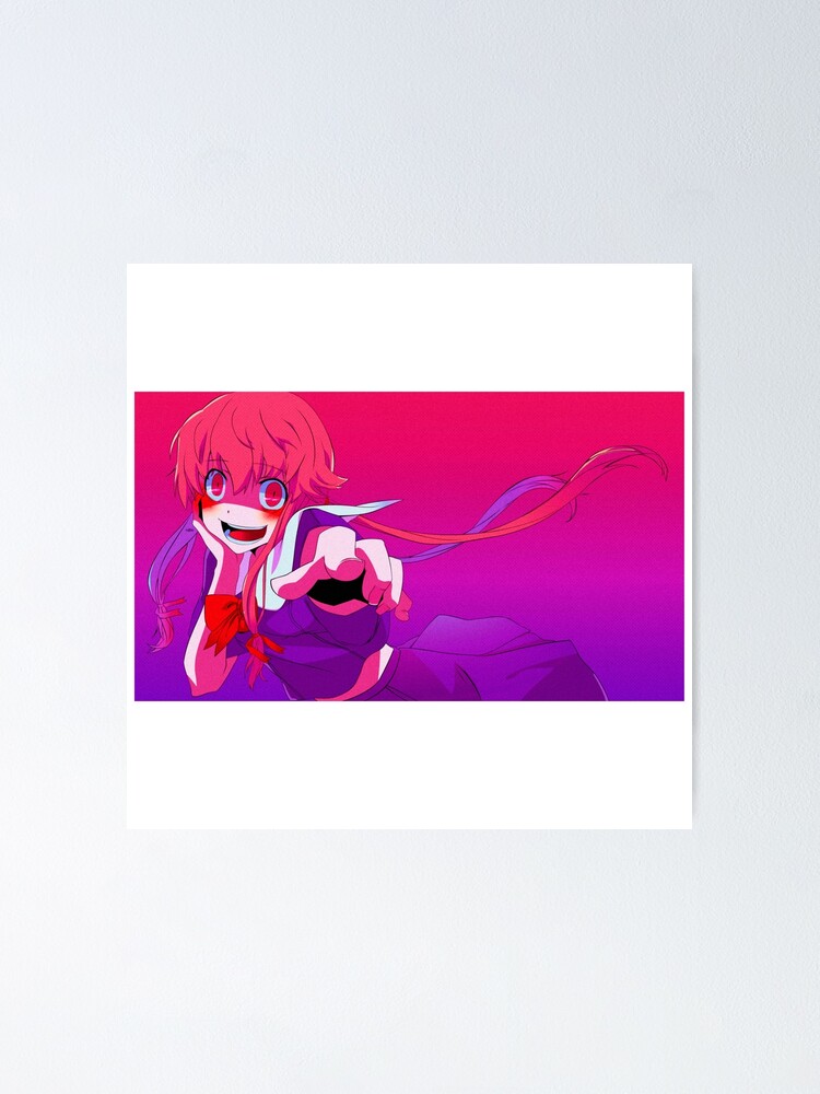 Mirai Nikki Anime Girls Gasai Yuno Matte Finish Poster Paper Print