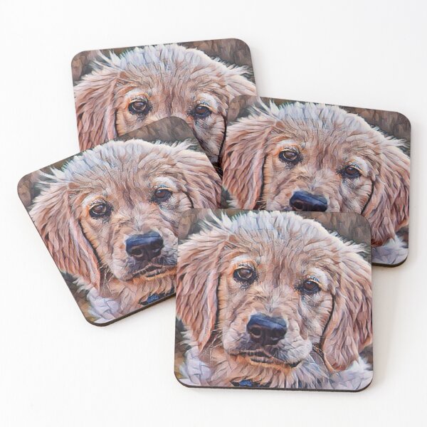 Item preview, A watercolour golden retriever art design. Watercolour lab designed and sold by Doggymadness.