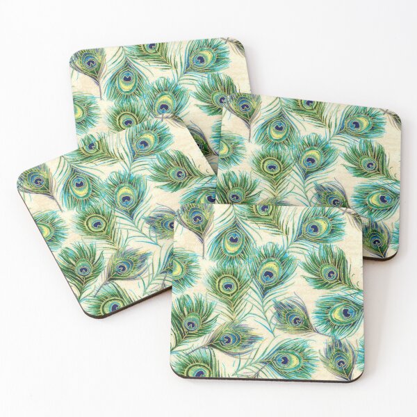 Item preview, Turquoise and Gold Peacock , beautiful and abstract and vintage Pattern Graphic decoration ,gift for mummy. designed and sold by THASSON.