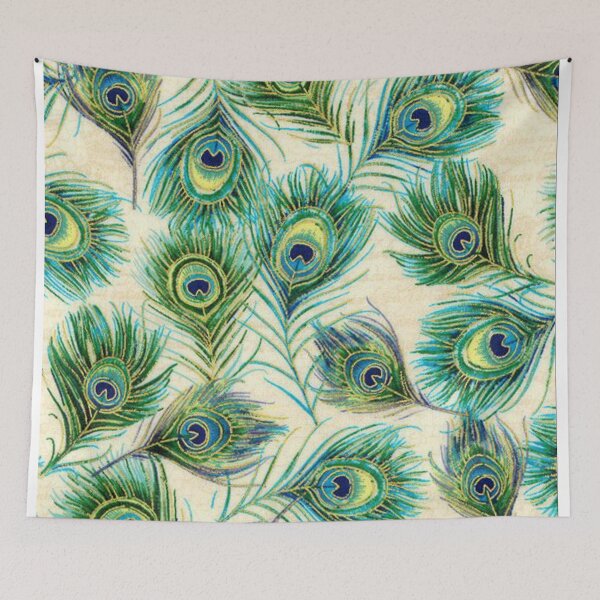 Item preview, Turquoise and Gold Peacock , beautiful and abstract and vintage Pattern Graphic decoration ,gift for mummy. designed and sold by THASSON.