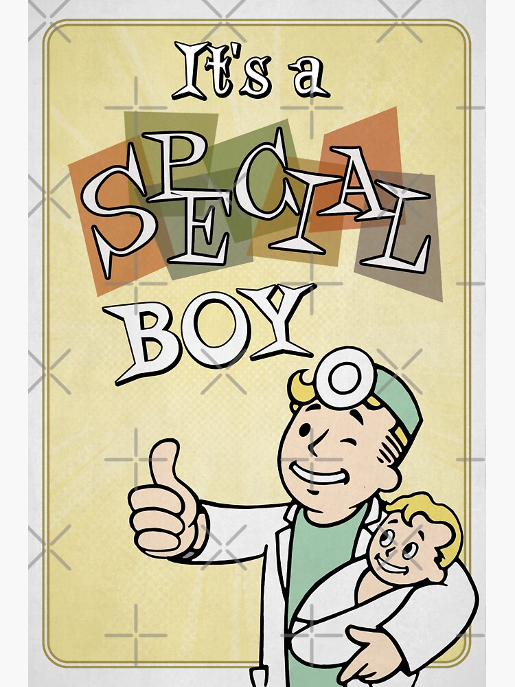 Pegatina «ESPECIAL. Niño estilo Fallout Shelter Felicitaciones por tu nuevo bebé (Revelación