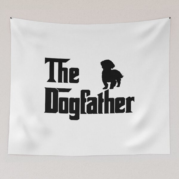 Aperçu de l'œuvre La chemise Dogfather Peekapoo Dog, les amoureux du père Peekapoo, les meilleurs amoureux des chiens Peekapoo, le cadeau d'anniversaire de Noël du propriétaire papa maman papa Peekapoo créée et vendue par xlnv.