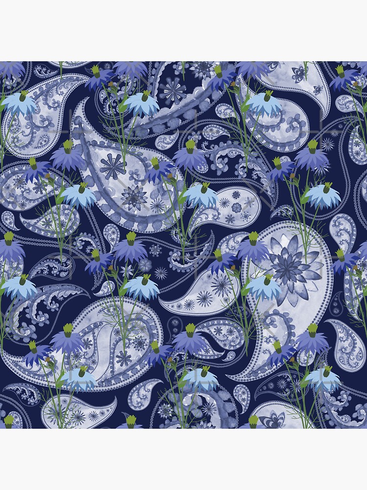 "Paisley Petals" Sticker for Sale by Rumrabbit82 Redbubble