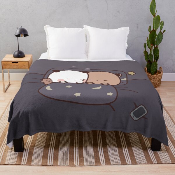 Adorable Panda Bear Cub Sleeping, Kawaii animal Throw Blanket