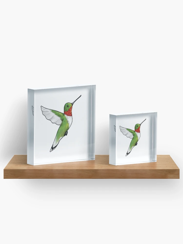 Thumbnail 3 of 5, Acrylic Block, Hummingbird designed and sold by Reeseworks.