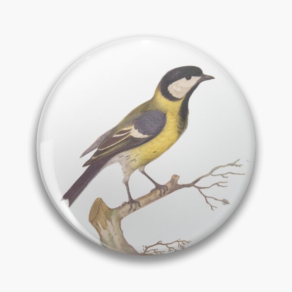 Item preview, Great Titmouse Bird with White Background designed and sold by FlippinTurtles.