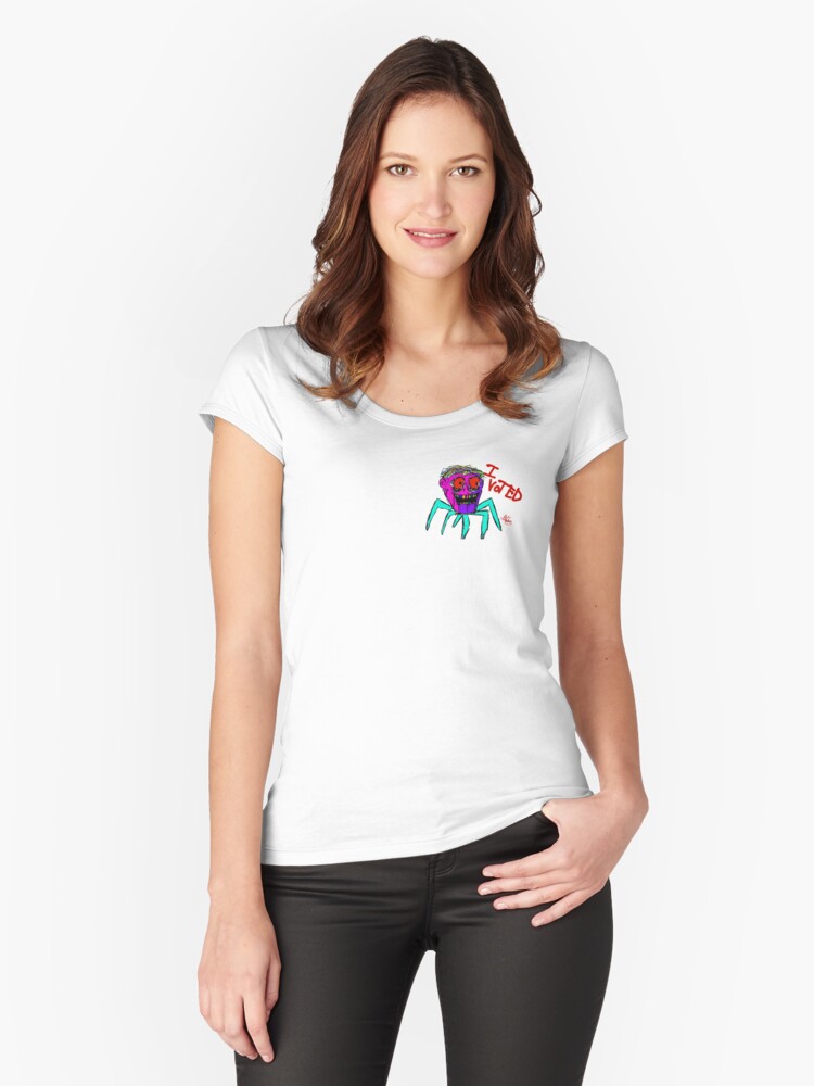 Thumbnail 1 of 3, Fitted Scoop T-Shirt, I Voted designed and sold by HudsonRowan.