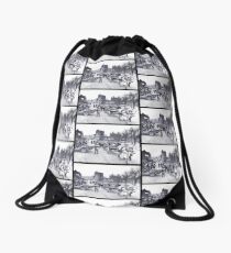 Villagers Escaping Bastogne Drawstring Bag