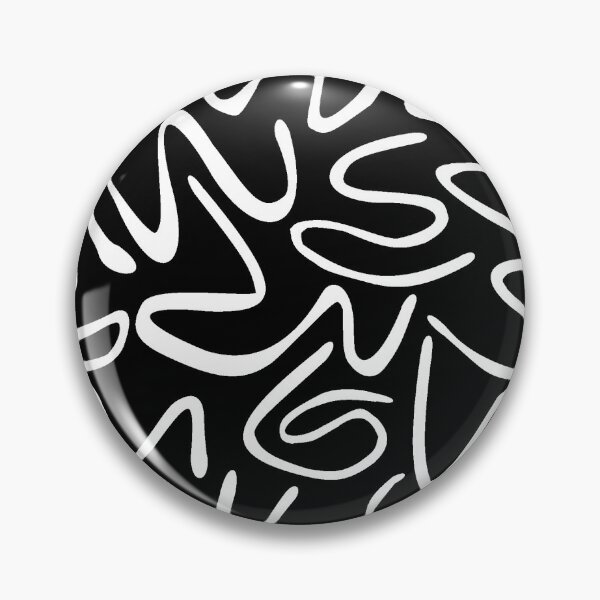 Item preview, White Squiggles on Black designed and sold by designcardinal.