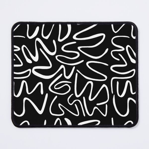 Item preview, White Squiggles on Black designed and sold by designcardinal.