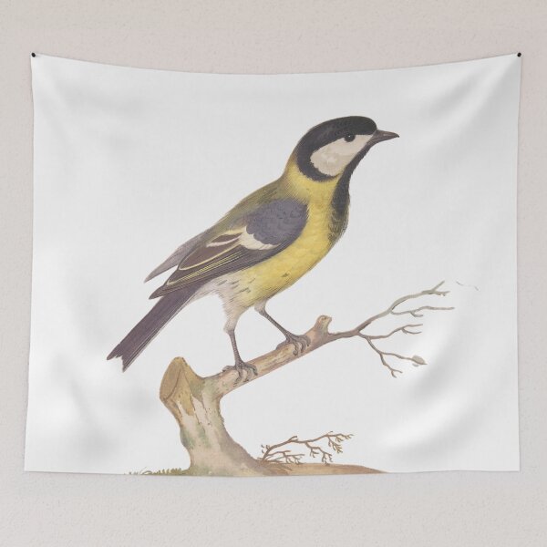Item preview, Great Titmouse Bird with White Background designed and sold by FlippinTurtles.