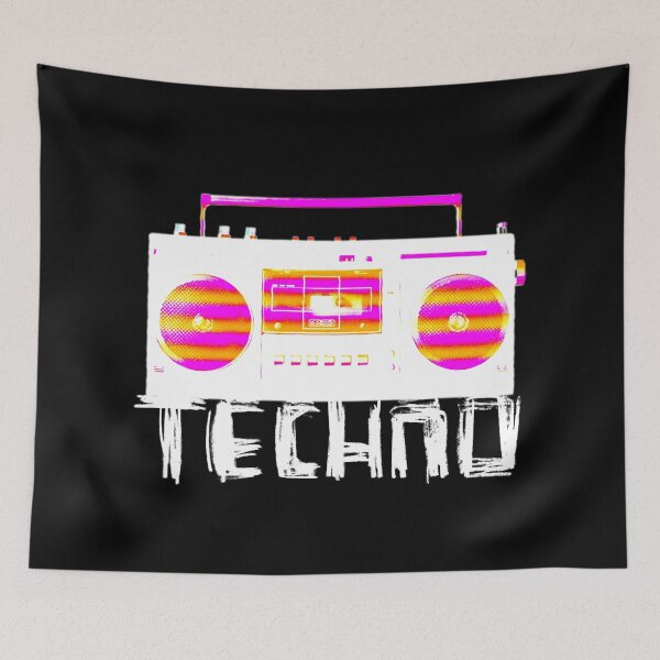 Item preview, Music Vintage Techno Stereo for Techno DJ designed and sold by badlydrawnbabe.
