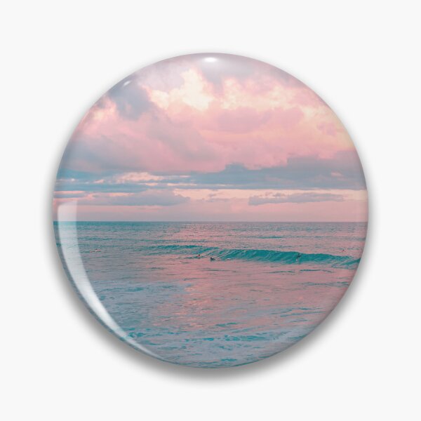 Item preview, Beautiful Cotton Candy Pink Sky, Ocean Waves designed and sold by newburyboutique.