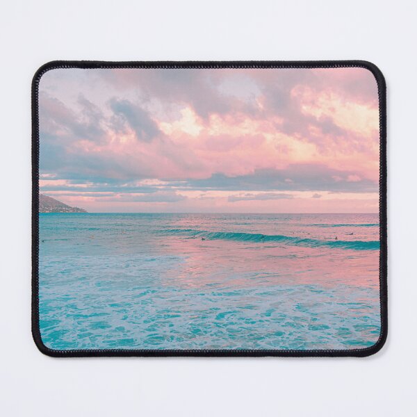 Item preview, Beautiful Cotton Candy Pink Sky, Ocean Waves designed and sold by newburyboutique.