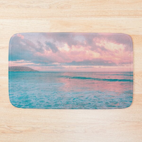 Item preview, Beautiful Cotton Candy Pink Sky, Ocean Waves designed and sold by newburyboutique.