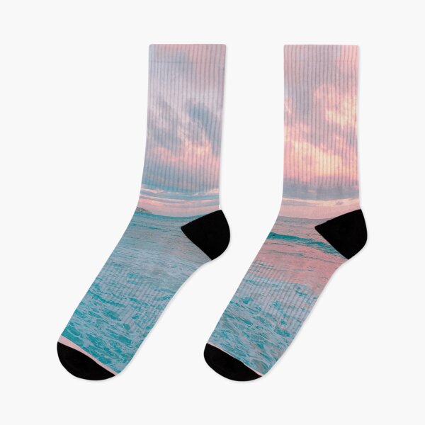 Item preview, Beautiful Cotton Candy Pink Sky, Ocean Waves designed and sold by newburyboutique.