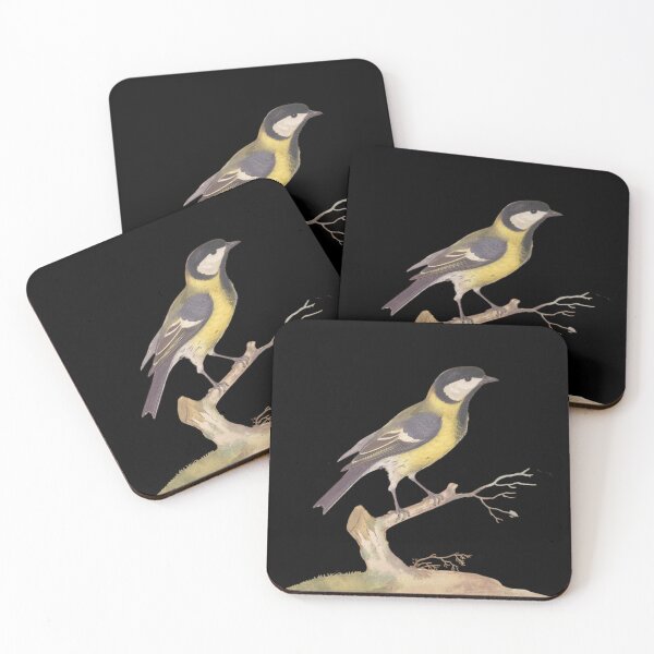 Item preview, Great Titmouse Bird with Blackground designed and sold by FlippinTurtles.