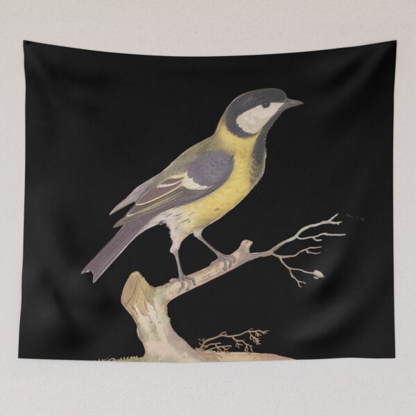 Item preview, Great Titmouse Bird with Blackground designed and sold by FlippinTurtles.