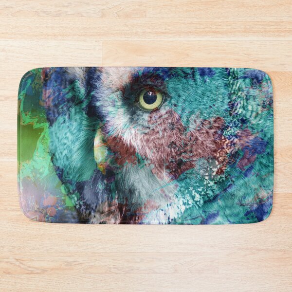 Item preview, Vibrant abstract spray owl art  designed and sold by TipTopTapo.