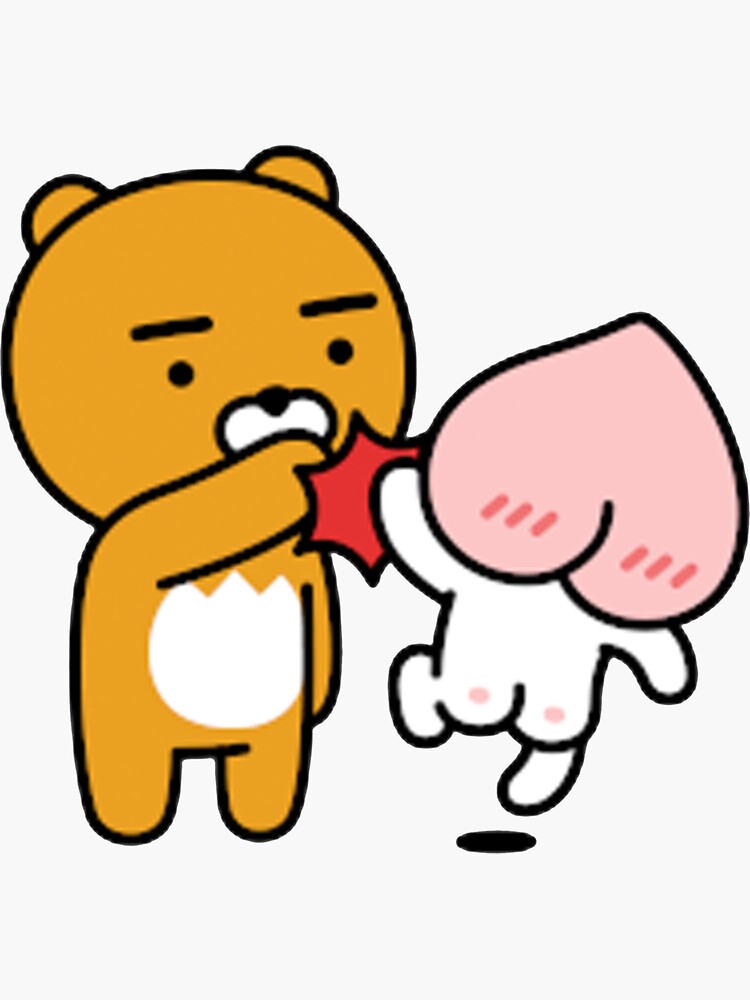 Sticker Kakaotalk Amis Apeach Et Ryan 어 피치 And 헬로 라이언 카카오 프렌즈 Par Icdeadpixels Redbubble 9494