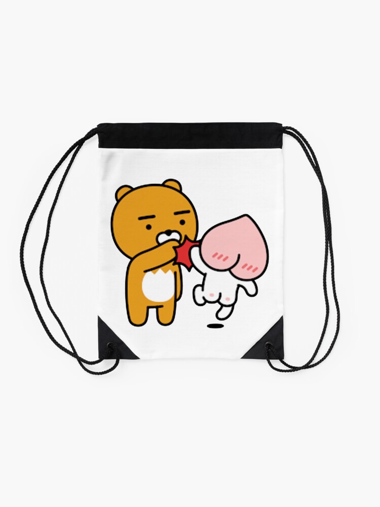 Kakaotalk Friends Apeach And Ryan 어피치 And 헬로라이언 카카오프렌즈 Drawstring Bag By Icdeadpixels Redbubble 3515