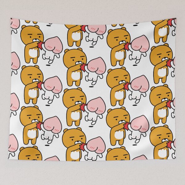 Item preview, KakaoTalk Friends Apeach & Ryan (어피치 & 헬로!라이언 카카오프렌즈) designed and sold by icdeadpixels.