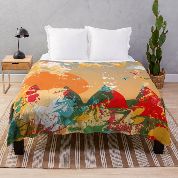 Item preview, Vibrant abstract landscape art designed and sold by TipTopTapo.