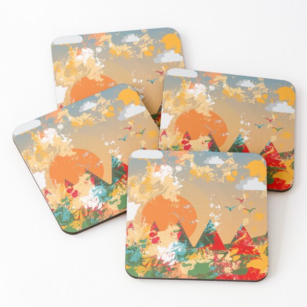Item preview, Vibrant abstract landscape art  designed and sold by TipTopTapo.