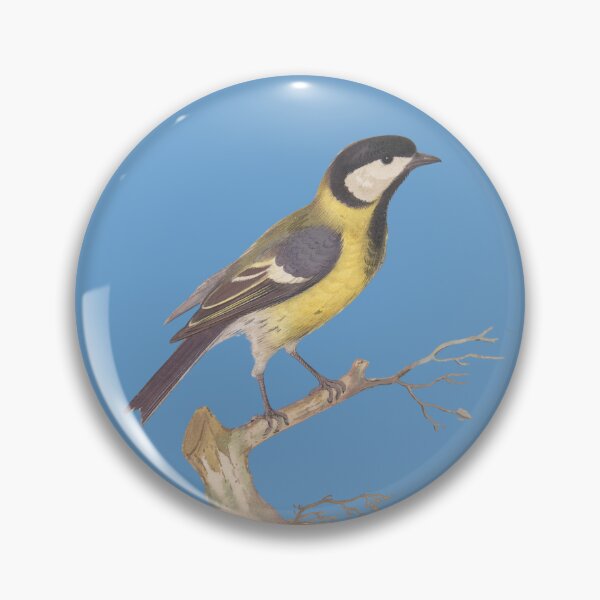 Item preview,  Great Titmouse Bird with Blue Background designed and sold by FlippinTurtles.