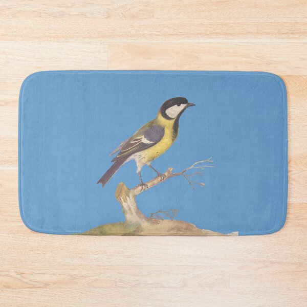 Item preview,  Great Titmouse Bird with Blue Background designed and sold by FlippinTurtles.