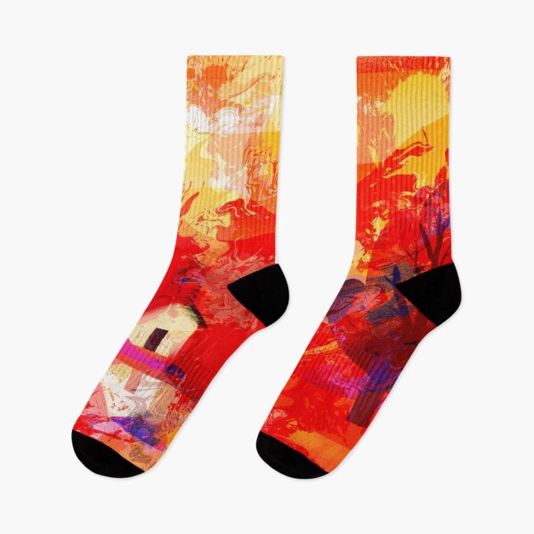 Item preview, Vibrant abstract landscape art  designed and sold by TipTopTapo.