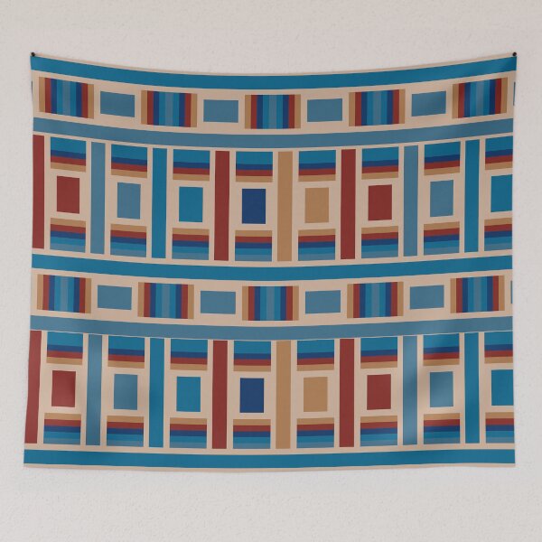 Item preview, Kente Cloth African Ashanti Pattern Blue designed and sold by Anna Lemos.