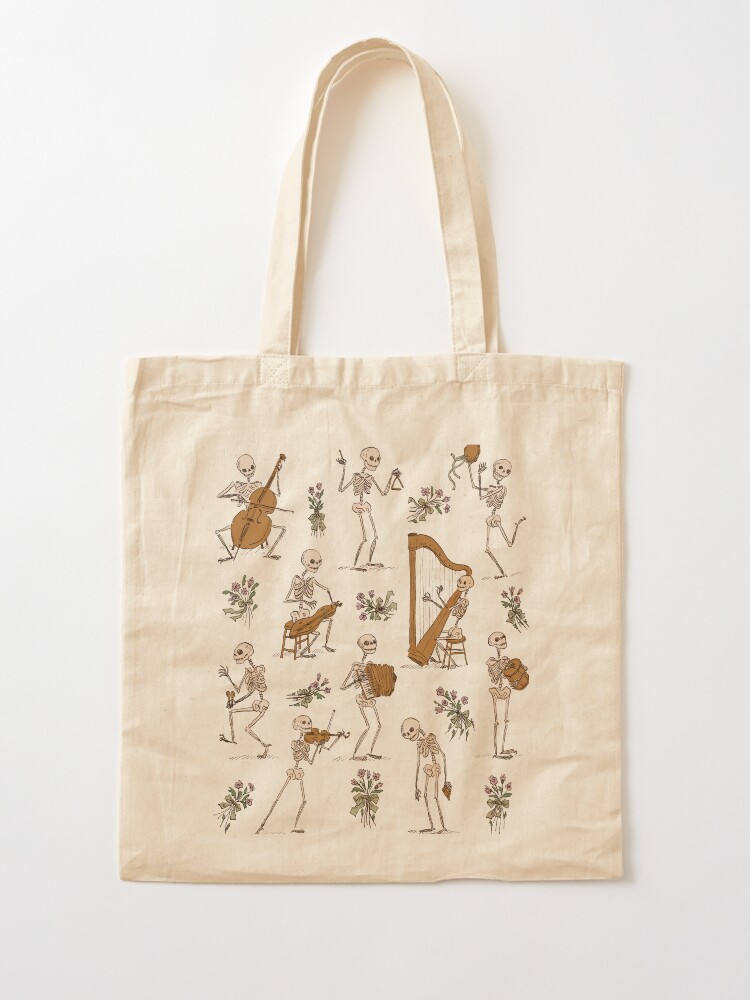 Alternate view of Skeleton orchestra Tote Bag