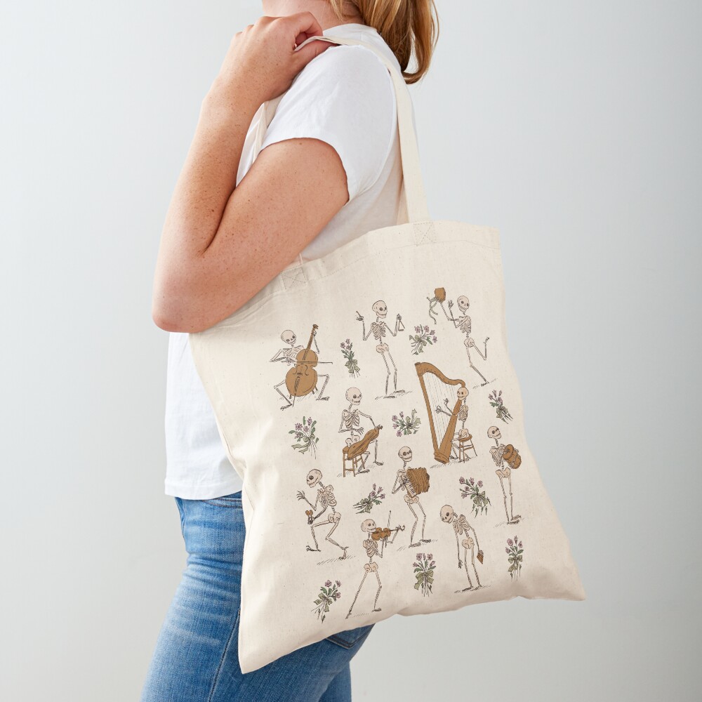 Skeleton orchestra Tote Bag