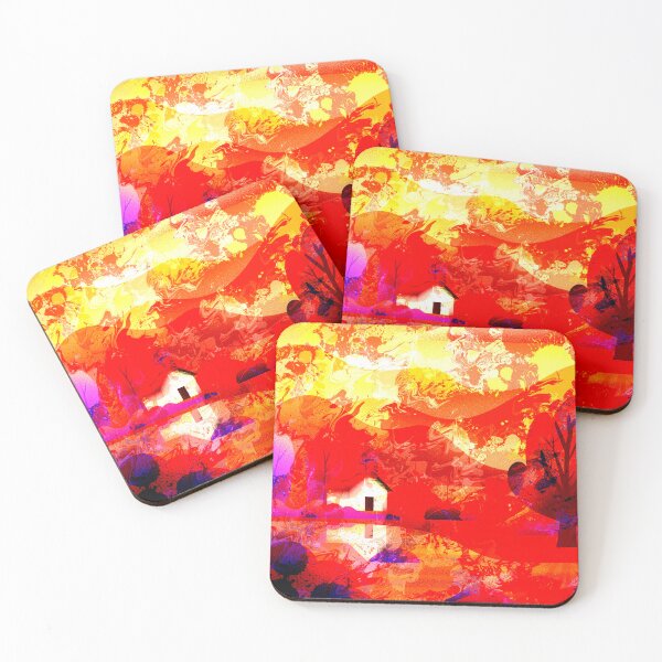 Item preview, Vibrant abstract landscape art  designed and sold by TipTopTapo.
